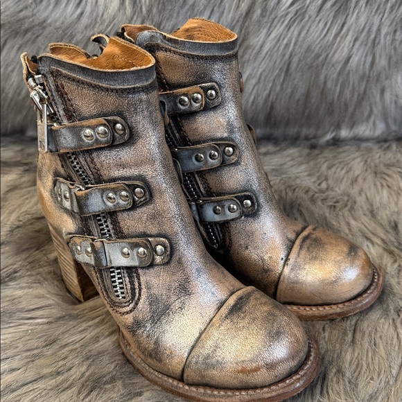 freebird Beckett Black & Brown Leather Ankle Boots Size 8 - Picture 8 of 12